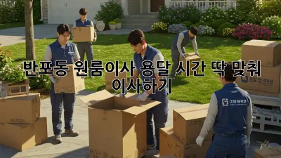 반포동 원룸이사, 용달 시간 딱 맞춰 이사하기! ⏰🚚