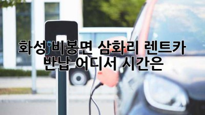 화성 비봉면 삼화리 렌트카 반납, 어디서? 시간은?